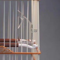 Nouvelle mangeoire à oiseaux en acrylique anti-déversement, bol à nourriture anti-éclaboussures sans gaspillage pour petits oiseaux, récipient à graines transparent anti-salissures pour cage
