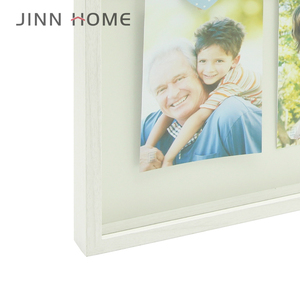 Cadre photo blanc profond avec clips en bois en forme de cœur et cordon, cadre de <span class=keywords><strong>collage</strong></span> à <span class=keywords><strong>3</strong></span> ouvertures pour <span class=keywords><strong>photos</strong></span> suspendues - Product Image 3