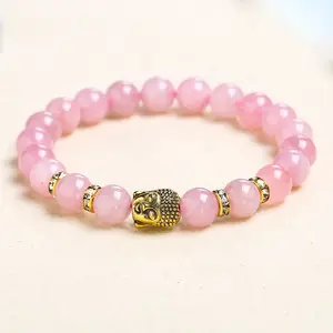 Bracelet bouddha Anti-anxiété, soulagement du Stress, cristaux naturels, pierres de guérison, équilibre énergétique, Bracelet perlé, bijoux de méditation
