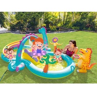 Piscine gonflable portable pour enfants Intex 57135, parc des dinosaures, divertissement en plein air pour l'été