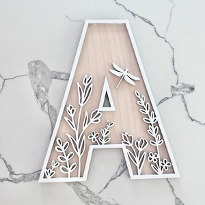 ป้ายไม้ตัวอักษรสไตล์โบฮีเมียนเครื่องประดับแขวนตกแต่งดอกไม้ชิ้นเดียวที่กำหนดเอง - Product Image 2