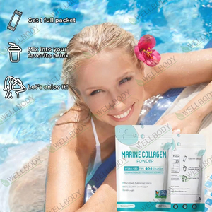 WELLBODY Collagène marin hydrolysé pur avec acide hyaluronique en <span class=keywords><strong>poudre</strong></span> pour le soutien immunitaire des adultes et les <span class=keywords><strong>bienfaits</strong></span> pour la beauté - Product Image 3