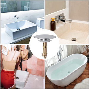Évier En Laiton Bouchon De Vidange Salle De Bains Pop Up Double Joint 66 mm de diamètre pour Évier Robinet Pop-up Évier Plug - Product Image 6
