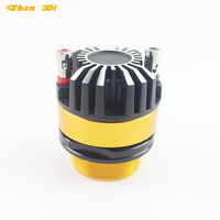 Speaker Mobil Aluminium Emas Titanium Bullet Tweeter 25mm RMS 80W 12V 4 Ohm