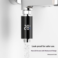 Thermomètre de douche universel 1/2 pouce, design moderne et simple en ABS, écran d'affichage numérique LED, pour le bain des bébés et des enfants, usage domestique
