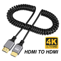 4K @ 60HZ 0.5-2.4M Micro mini HDMI vers HDMI Mini Micro hdmi Extension Cordon flexible Câble vidéo Mâle à Mâle pour CCTV caméra PC TV