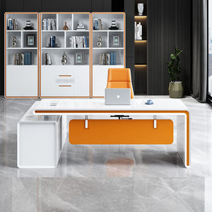Table de patron de peinture de cuisson blanche bureau moderne Simple de <span class=keywords><strong>directeur</strong></span> de mode Table de <span class=keywords><strong>directeur</strong></span> de bureau de grande classe - Product Image 2