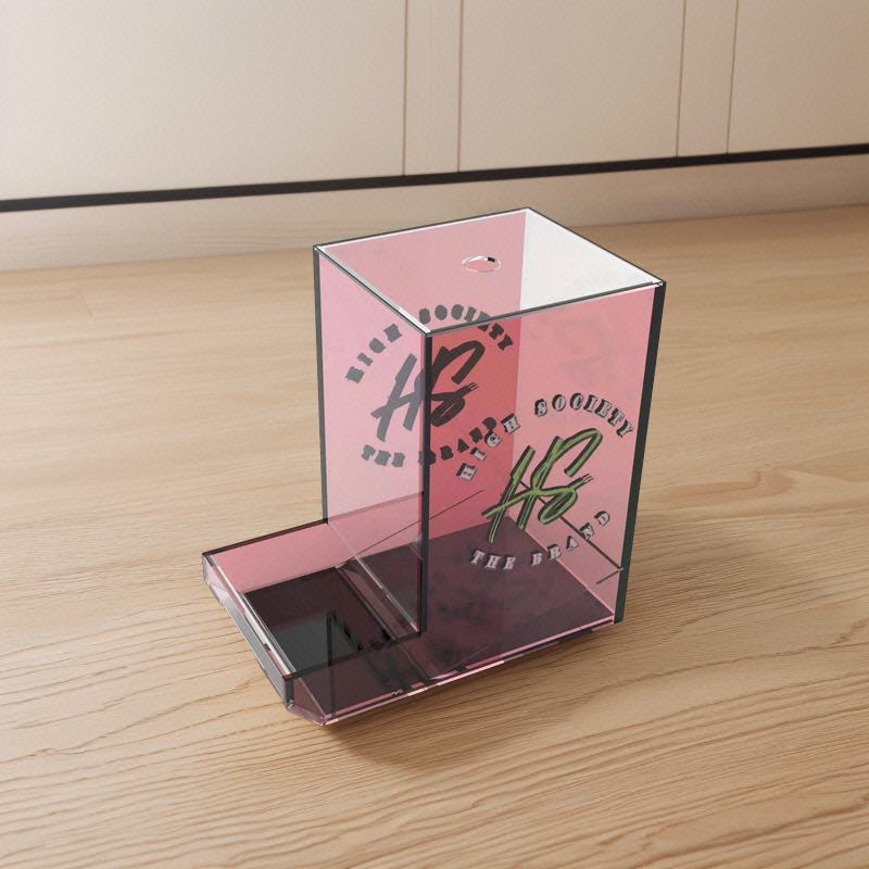 Acrylic Counter Display Stand Slim Bottle Drink Pack Dispenser with Display Case — view 4