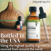 Huile de menthe au romarin croissance des cheveux bio 2oz nourrissant cuir chevelu renforcement huile de cheveux huile essentielle de romarin
