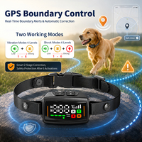 Neu eingetroffen: LED HD Display GPS Drahtloses Hundezaun-System, einstellbar 33-1999m, wasserdichtes Smart Pet Containment Halsband für den Außenbereich