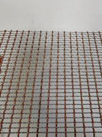Maille architecturale tissée en fil métallique plat pour balustrade de balcon moderne