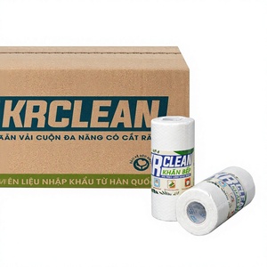 Rouleau de chiffons de nettoyage de cuisine non tissés écologiques KR CLEAN, absorbants, jetables, pour l'exportation en gros OEM, Vietnam - Product Image 1