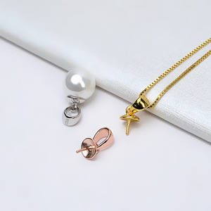 Pendentif en argent S925 en forme de grain de melon, épaisseur 6 mm, accessoire de bricolage pour collier, barrette à cheveux et breloques pour femmes - Product Image 4