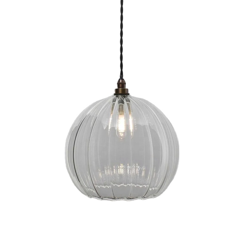 Hand Blown Heat Resistant Ribbed Borosilicate