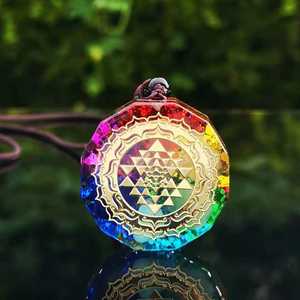 Vendita calda Orgonite pendente Sri Yantra Collana <span class=keywords><strong>chakra</strong></span> per la guarigione regalo - Product Image 5
