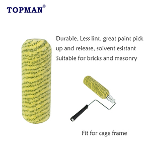 <span class=keywords><strong>Rouleau</strong></span> à <span class=keywords><strong>peinture</strong></span> en polyamide de qualité industrielle TOPMAN 9 pouces, qualité professionnelle, personnalisable, support OEM, cage à poils de 21 mm - Product Image 4