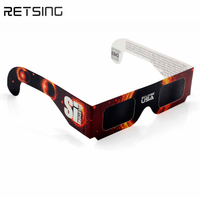 Lunettes d'éclipse solaire en papier festives pour votre prochain événement en plein air, certifiées CE et ISO 12312-2