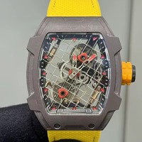 Montre mécanique automatique de luxe haut de gamme pour homme, multifonction, squelette, tourbillon, sport, étanche, avec design raquette de tennis