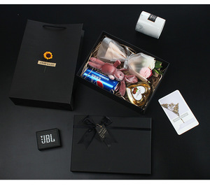 Boîte <span class=keywords><strong>cadeau</strong></span> en vente chaude, boîte à rouge à lèvres créative avec couvercle et base, boîte d'emballage <span class=keywords><strong>cadeau</strong></span> d'<span class=keywords><strong>anniversaire</strong></span> noire vide de grande taille avec nœud - Product Image 6