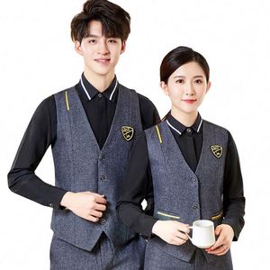 Prêt à expédier Gilet de bureau décontracté et économique pour femme, col en V, formel, avec logo personnalisé, sac de shopping inclus - Product Image 1