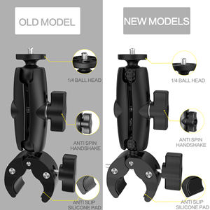 Vente chaude tampons antidérapants intégrés 90MM <span class=keywords><strong>pince</strong></span> forte <span class=keywords><strong>pince</strong></span> fixe moto équitation tir pour <span class=keywords><strong>Gopro</strong></span> Insta360 - Product Image 2