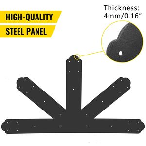 Plaque de connexion de poutre de toit en acier thermolaqué noir 12 x 12 pouces pour poutre en D, matériau de construction métallique, design industriel - Product Image 3