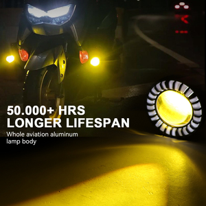 Projecteur LED Moto Blanc Jaune Ambre Phare Antibrouillard IP67 Lampe Auxiliaire Scooter Moto VTT Modèle Promotionnel - Product Image 5