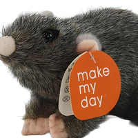 Vente en gros d'usine en stock, jouet en peluche souris réaliste, boîte cadeau animal en peluche simulation rat, coton PP, OEM, cadeau pour enfants