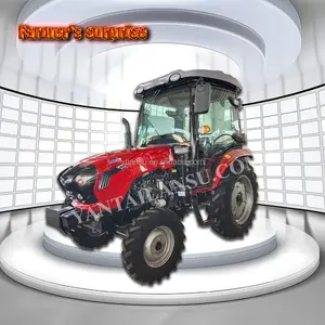 Traktor Taman Putih Ringkas Utilitas Pertanian Murah 4X4 Traktor Taman Kecil dengan Loader Ujung Depan dan Backhoe