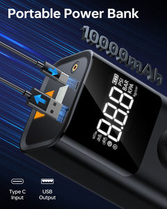 Démarreur de voiture portable, batterie externe avec <span class=keywords><strong>pompe</strong></span> à air, gonfleur de pneus 12V, booster de batterie d'urgence pour voiture - Product Image 2