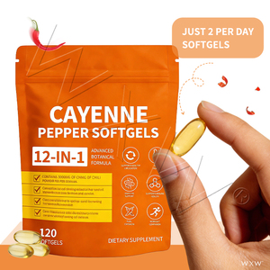 Capsules de piment de Cayenne, complément alimentaire avec extrait de pépins de raisin, d'aubépine, de betterave, de berbérine, de vitamine E, D3+K2 - Product Image 6