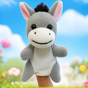 Burattino a Mano di <span class=keywords><strong>Asino</strong></span> in Peluche dal Design Moderno, Personalizzabile, Vendita Calda - Product Image 1