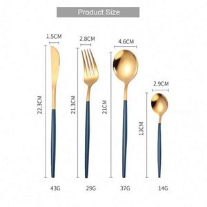 Coffret Cadeau Personnalisable de 4 Pièces en Acier Inoxydable 304 Poli Miroir, Style Classique, Poignée Épaissie, Qualité Hôtelière Haut de Gamme, Couleurs au Choix - Product Image 3