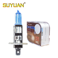 Ampoule de voiture en verre de quartz SUEZ à longue durée de vie H1 12V 55W, ensemble d'ampoules halogènes pour voiture, boîte en plastique