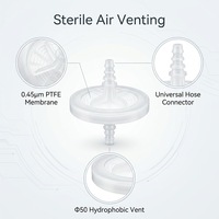 Filtre de ventilation hydrophobe de laboratoire personnalisable, membrane PTFE, filtre respiratoire pour l'air, utilisation en cuve de fermentation