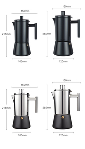 <span class=keywords><strong>Cafetière</strong></span> <span class=keywords><strong>à</strong></span> expresso Moka <span class=keywords><strong>italienne</strong></span> en acier inoxydable avec logo personnalisé, 3 tasses, 6 tasses, compatible <span class=keywords><strong>induction</strong></span> - Product Image 5