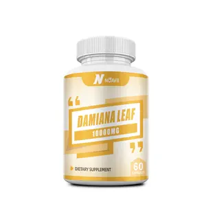 自有品牌支持Damiana叶提取物10:1相当于10000毫克膳食营养Damiana胶囊