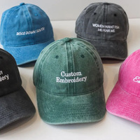 Casquette de baseball OEM personnalisée avec logo brodé, délavée, réglable, non structurée, souple, style Dad Hat