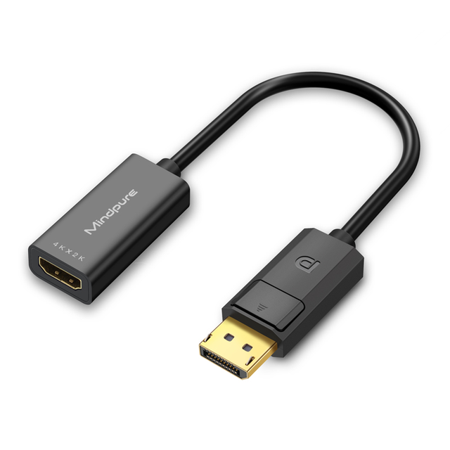 Mindpure 4K*2K Gold Plated DP to HDMI Converter Plug Play Male Female Adapter for Video Transmission Projector Monitor