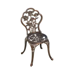 Açık balkon masa ve sandalye dökme alüminyum üç parçalı Set eğlence masa açık avlu demir sandalye