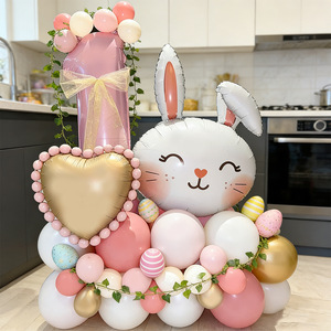 Set di Palloncini a Forma di <span class=keywords><strong>Coniglio</strong></span> <span class=keywords><strong>con</strong></span> Palloncini Numerati Rosa da 32 Pollici (1-9) per Decorazioni Festa a Tema Pasqua, Compleanno, Baby Shower, Giocattoli per Bambini - Product Image 1