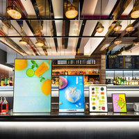 Caja de luz LED de publicidad personalizada A1 A2 A3 A4 Caja de luz de marco de póster de menú de vidrio templado rectangular ultrafino superbrillante