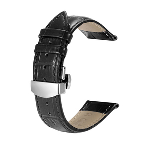 Vente directe d'usine Bracelet <span class=keywords><strong>en</strong></span> <span class=keywords><strong>cuir</strong></span> véritable avec fermoir papillon 22 mm pour montre et pour montres - Product Image 6