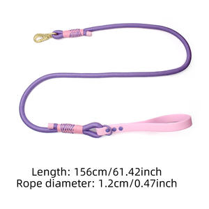 Correa de Perro de Lujo Personalizada, Resistente y Sólida, Cuerda de Nailon Personalizada, Correa Duradera para Mascotas con Mango Suave de PVC - Product Image 6