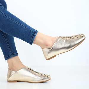 Scarpe antiscivolo traspiranti a punta quadrata-ballerine Casual autunnali da donna con Sole in gomma antiscivolo e stile minimalista <span class=keywords><strong>Chic</strong></span> - Product Image 5