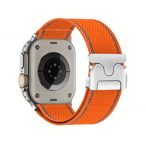 Correa para Apple Watch S11/10/Ultra/SE, Reflectante, de Nailon Trenzado, con Cierre a Presión, Fabricada en China - Product Image 3