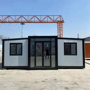 Grande 20ft Extendable Container Home Ready to Live Folding Prefab House with Electric Window System Steel Material