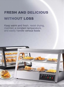 Vitrine professionnelle de vitrine de réchauffeur de nourriture électrique d'acier inoxydable pour la pâtisserie de pain de casse-croûte pour des magasins de casse-croûte - Product Image 3