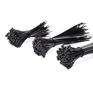 1 metro de largo cable delgado cremallera lazo grueso de servicio pesado estándar uv de plástico negro nylon cable