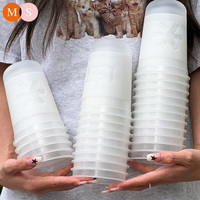 Gobelets en plastique jetables en PP injecté en forme de U pour Bubble Tea, café, jus et smoothies, avec logo personnalisé, 500 ml ou 700 ml